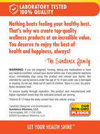 Sundance Vitamins B-12 Energy Gummies - Gominolas de Vitamina B12 con Ashwagandha y L-Carnitina - 40 Gominolas Veganas Sabor Melocotón y Frambuesa