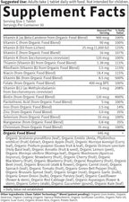 Garden of Life Organics, Multivitamínico Diario para Mujeres, Alimento Integral, 30 Comprimidos Veganos