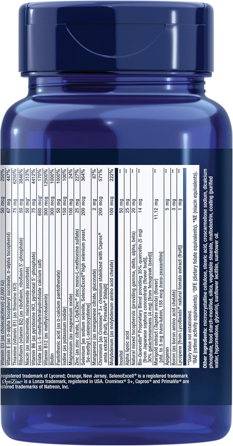 Life Extension Two-Per-Day Multivitamin – Complejo vitamínico completo, 60 comprimidos