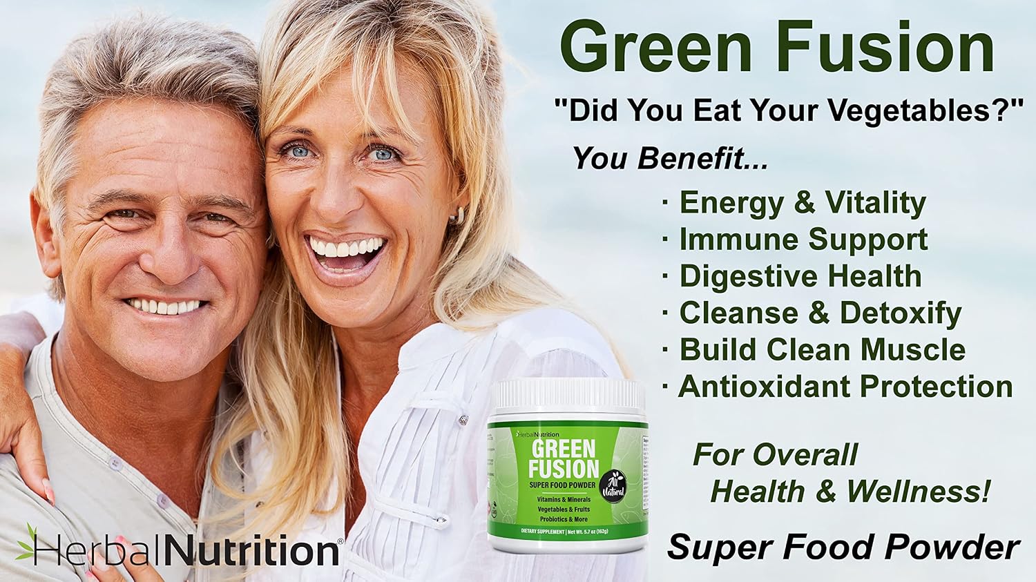 Green Fusion Superfood Powder - Frutas, Verduras y Probióticos