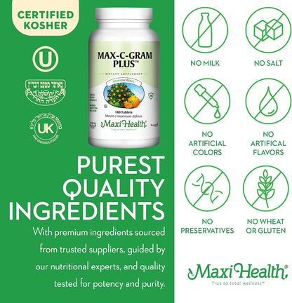 Maxi Health Vitamina C 1050mg – Complejo C – La protección de las células frente al daño oxidativo. – Image 7