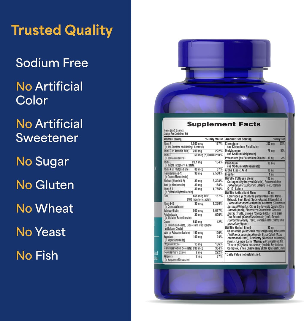 Puritan's Pride Ultra Woman 50 Plus Multivitamínico de Alta Potencia con Zinc para Mujeres