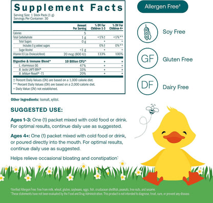 True Grace True Littles - Probiótico + Vitamina D3 para Niños - 30 Stick Packs – Image 2
