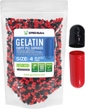 Cápsulas Vacías Tamaño 4 (500 uds.) - Gelatina Bovina - Transparentes (Negro/Rojo) por XPRS Nutra