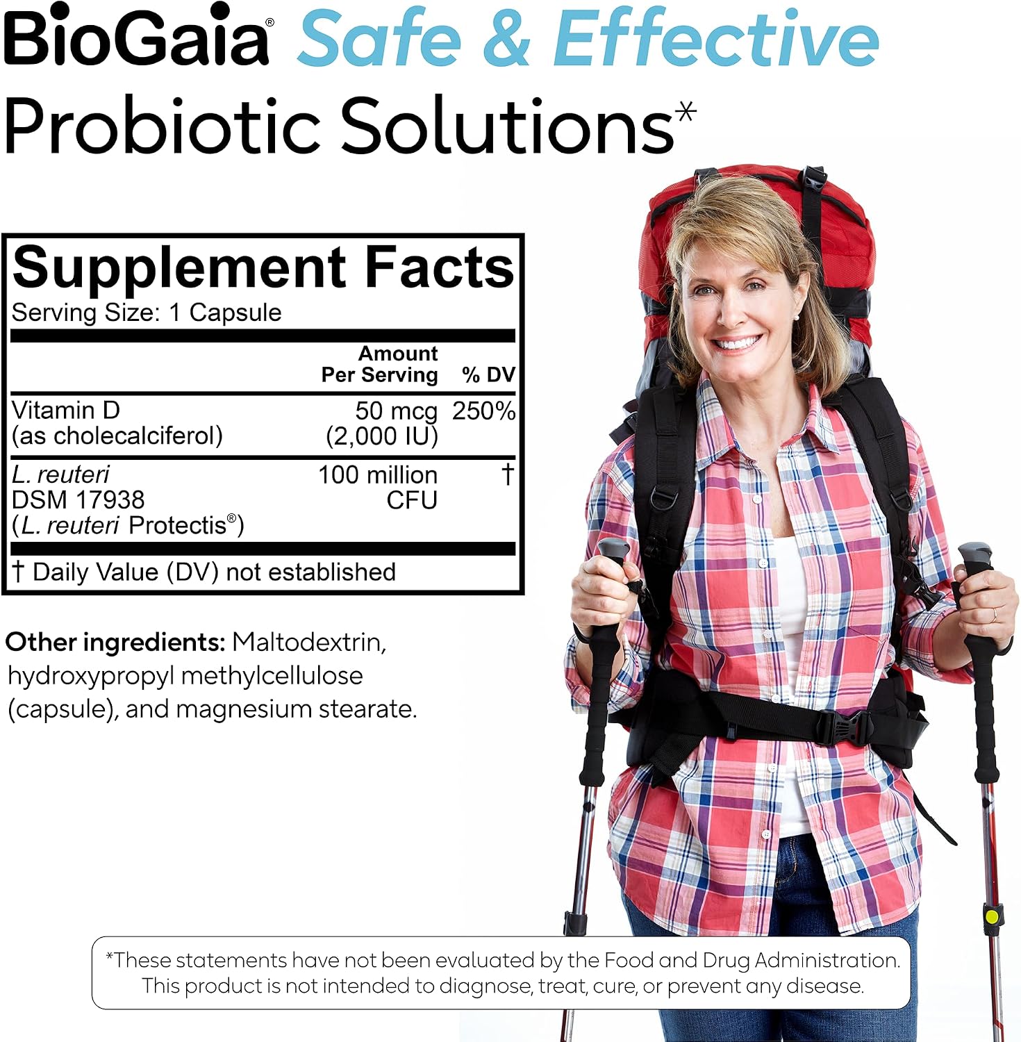 BioGaia Protectis Immune Active Probiótico + Vitamina D, 60 Cápsulas
