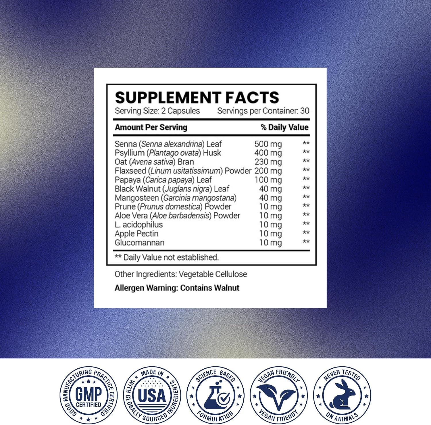 Research Verified ConstiRelief - Suplemento para el estreñimiento con Senna, Psyllium y L. Acidophilus (Pack de 3)