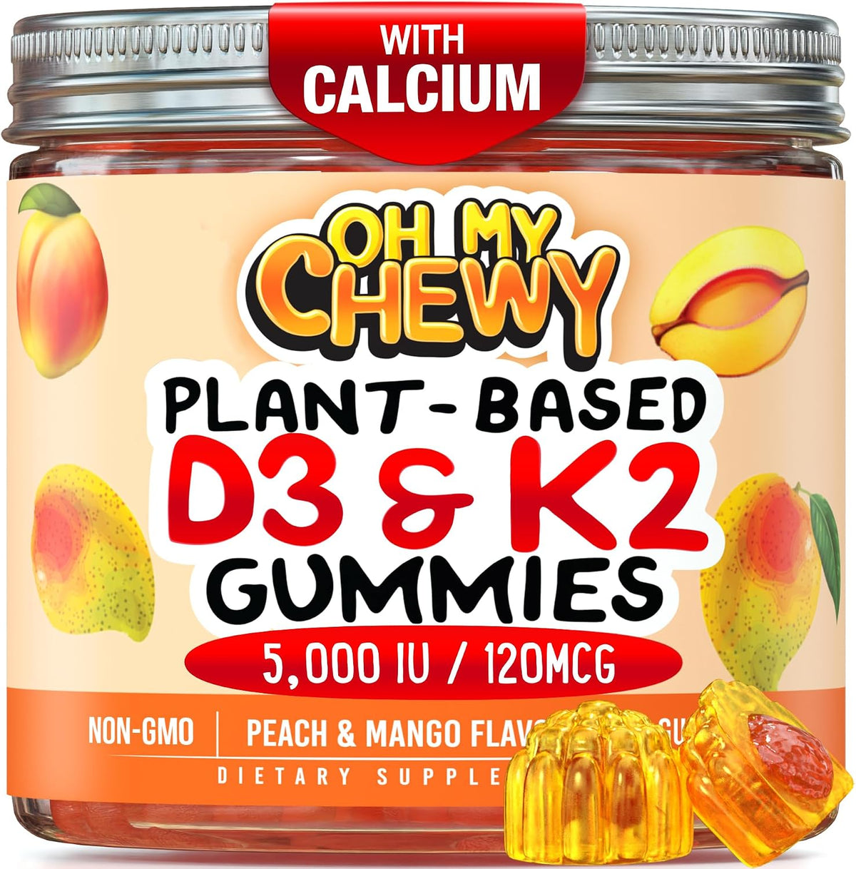 OH MY CHEWY Gominolas de Vitamina D3 K2 y – La vitamina D y el calcio contribuyen al mantenimiento de los huesos – Image 8