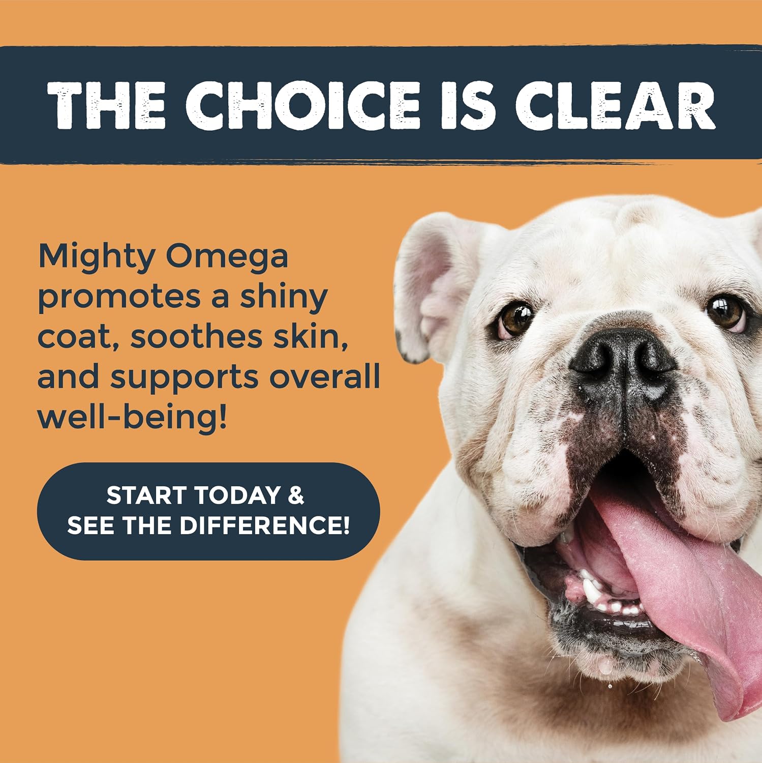 Mighty Paw Waggables Mighty Omega - 120 masticables de aceite de pescado con omega 3 para perros, sabor bacon
