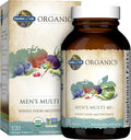 Garden of Life Organics Men's 40+ Multivitamin with Prostate Support, B12 & Vitamins – Vegan Daily Whole Food Multivitamin, Non-GMO, Certified Organic, 120 Tablets