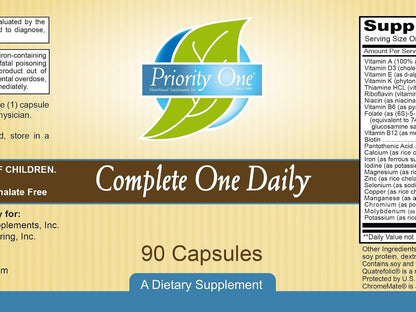 Priority One Vitamins - Complete One Daily - Complejo Multivitamínico y Mineral - 90 Cápsulas – Image 2