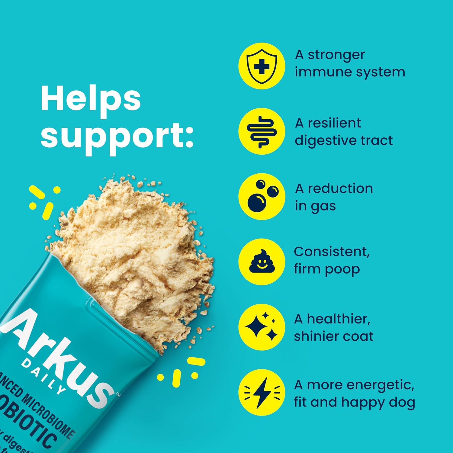 ARKUS Daily Probiótico para Perros Pequeños/Medianos