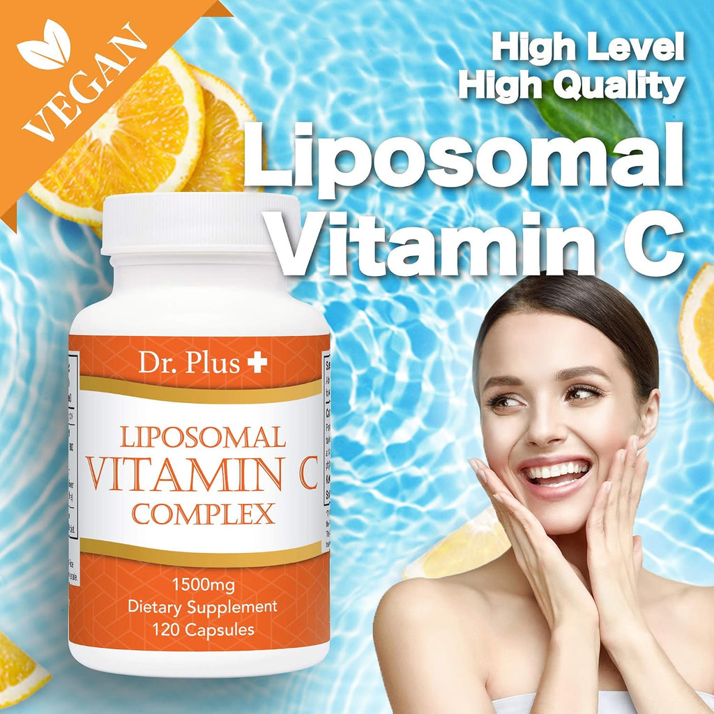 Complejo de Vitamina C Liposomal 1500 mg (2 Cápsulas) - 180 Cápsulas - Dr.Plus