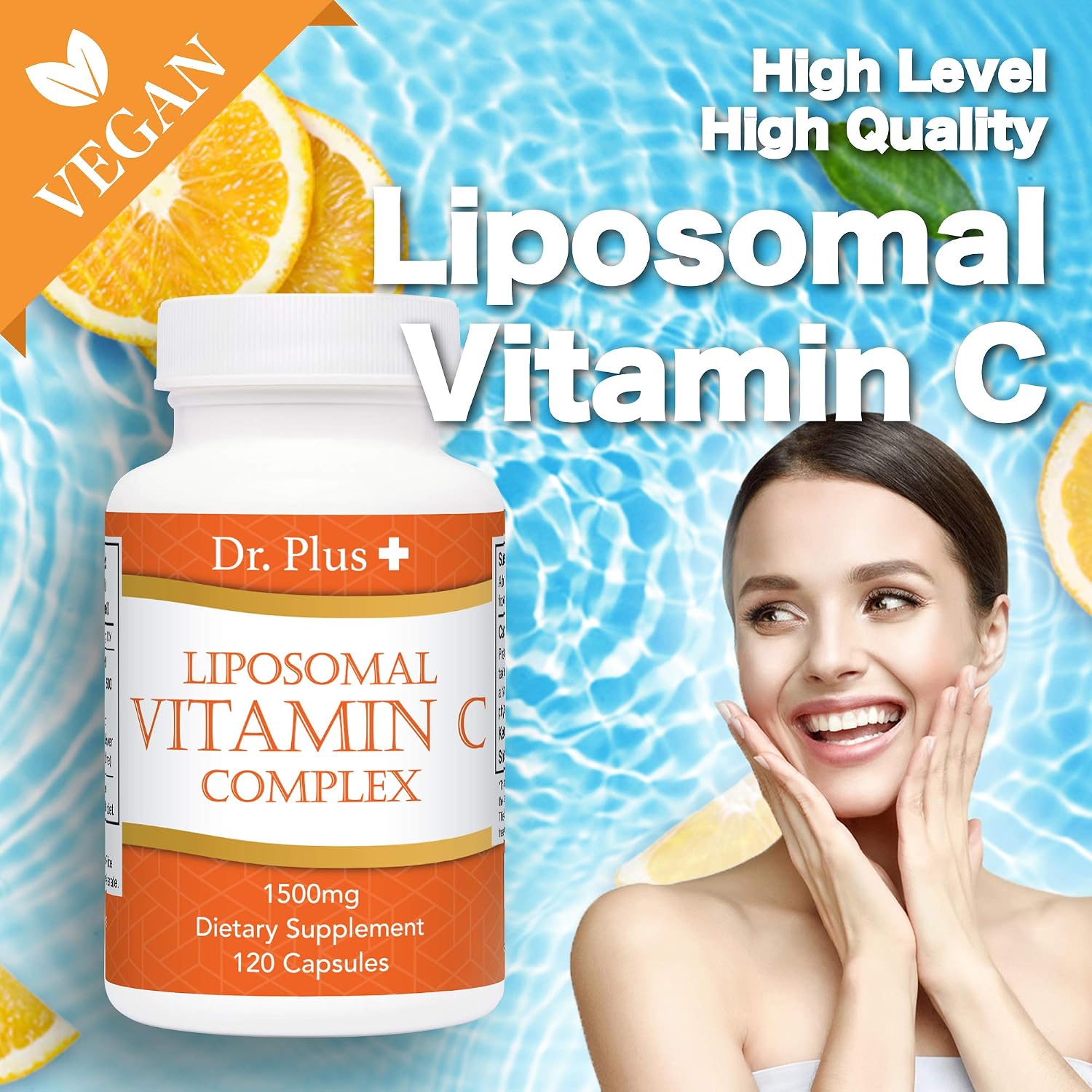 Complejo de Vitamina C Liposomal 1500 mg (2 Cápsulas) - 180 Cápsulas - Dr.Plus