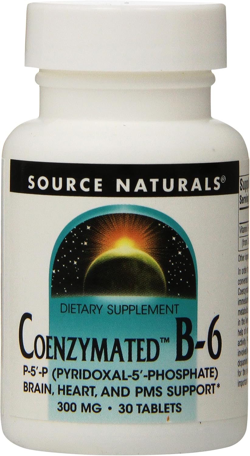 Source Naturals Coenzymated B-6 – Piridoxal Fosfato 333 mg – 30 tabletas