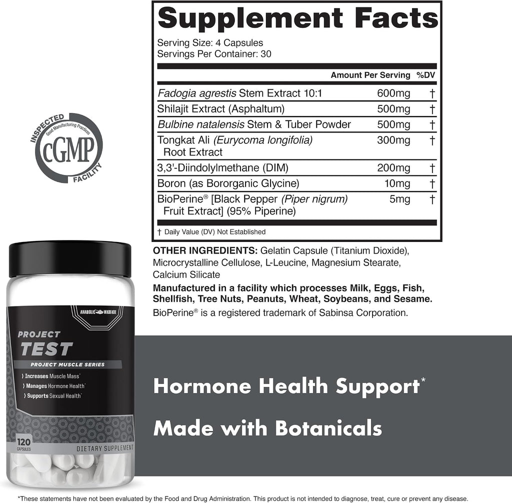 Anabolic Warfare Project Test – Apoyo Muscular y Hormonal con Botánicos