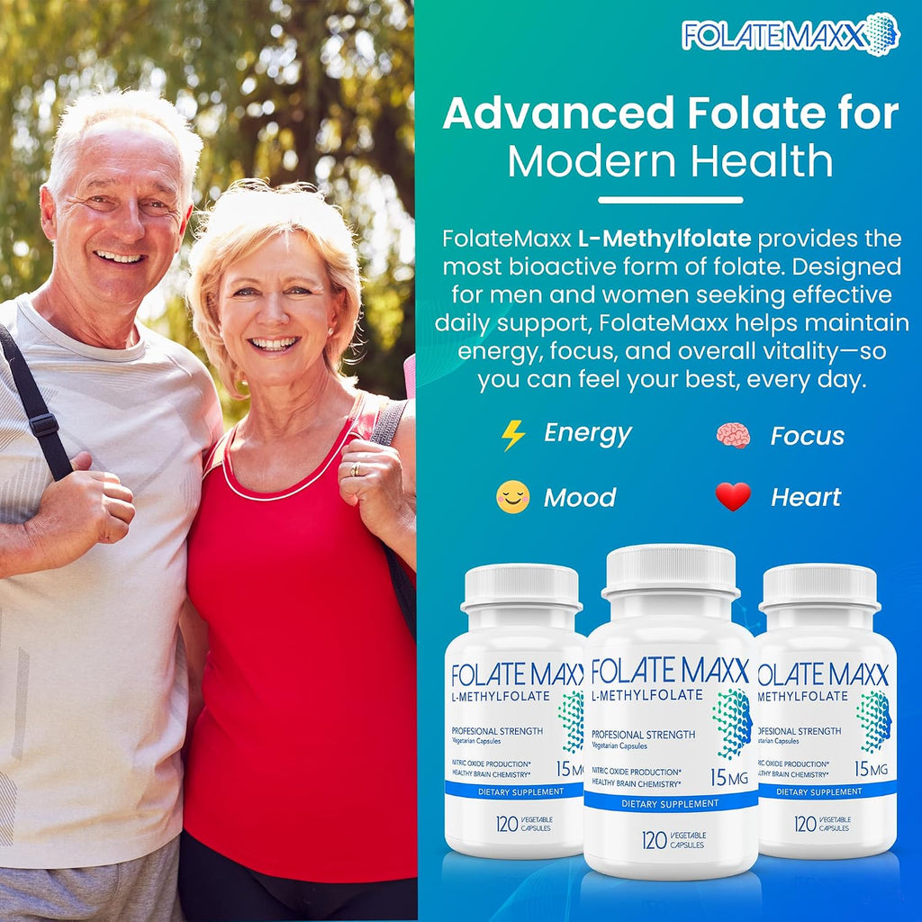 FolateMaxx L-Metilfolato 15 mg, 120 cápsulas
