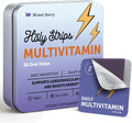 Tiras bucales multivitamínicas disolubles HOLY STRIPS, sin azúcar, alta absorción, sin gluten, envase individual, 30 unidades