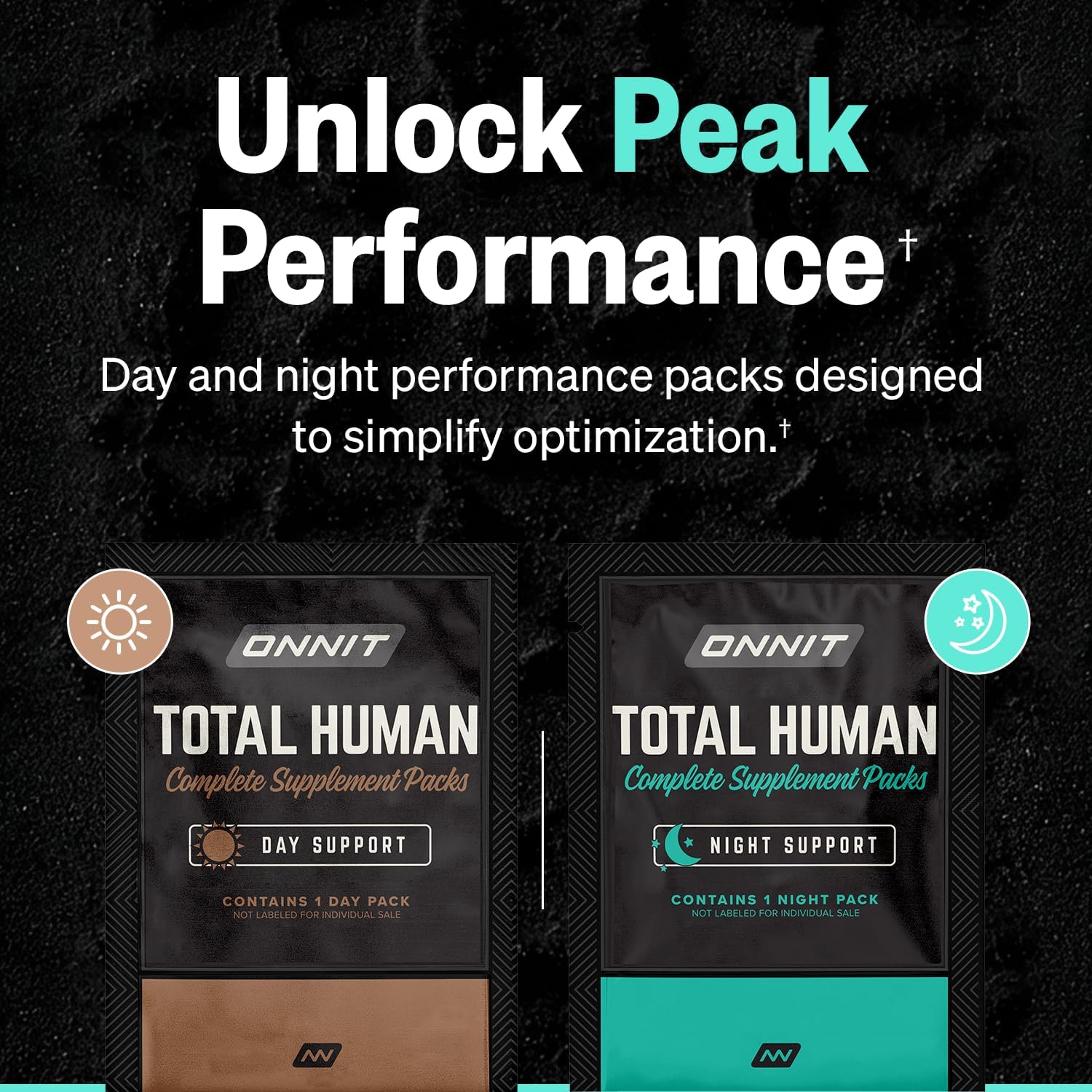 ONNIT Total Human Multivitamínico Diario Completo – Paquetes Día y Noche para Hombres y Mujeres, 60 Paquetes (30 Días)