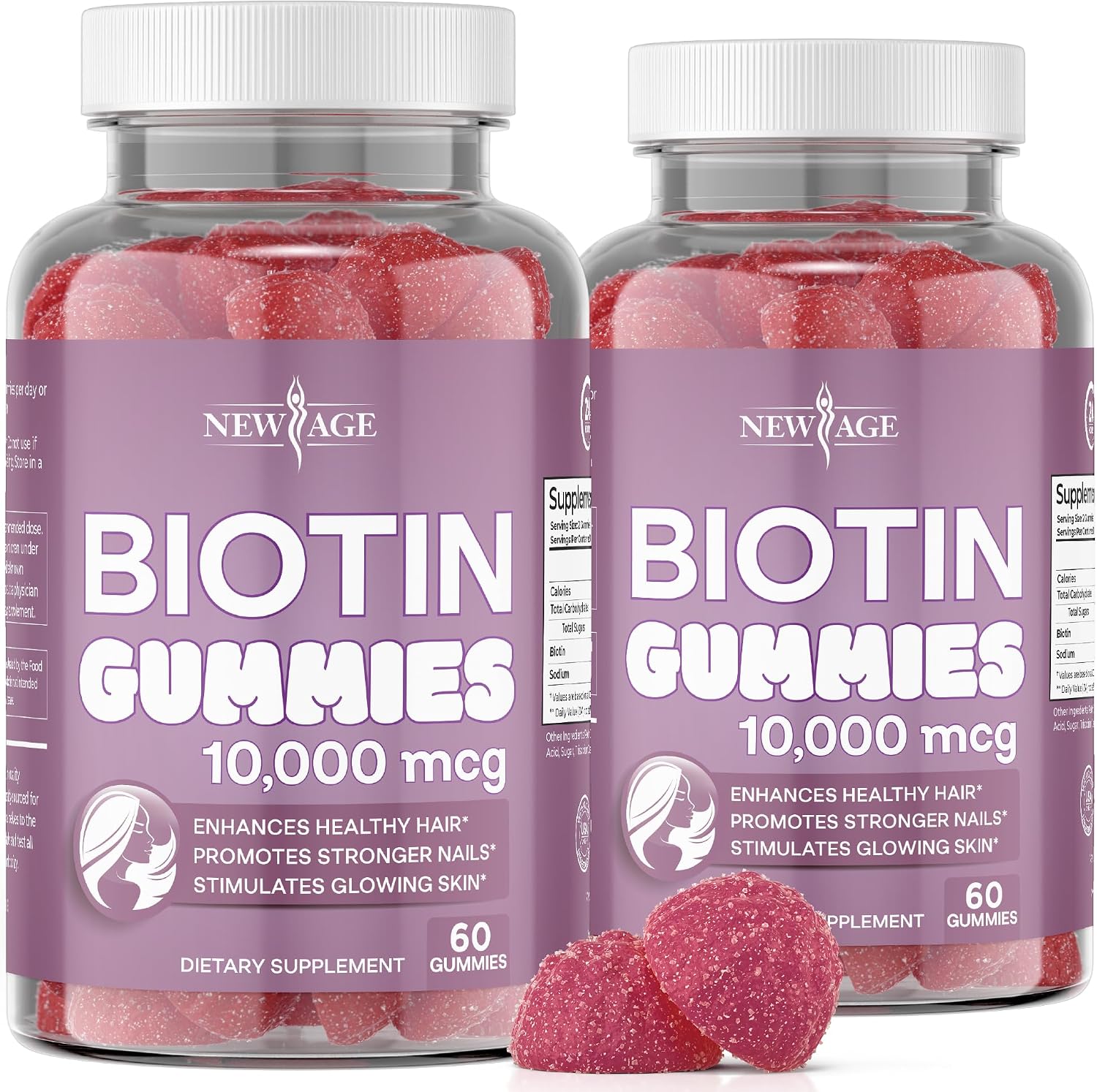 NEW AGE Gominolas de Biotina 10000 mcg - 120 unidades