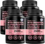 14-en-1 Complex Inositol para Mujeres – 40:1 Myo & D-Chiro Inositol con Folato, Vitamina D3, Zinc, Magnesio y Botánicos (120 Cápsulas)