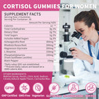 Wanish Gominolas de Cortisol para Mujeres - 60 Gominolas Sabor Manzana
