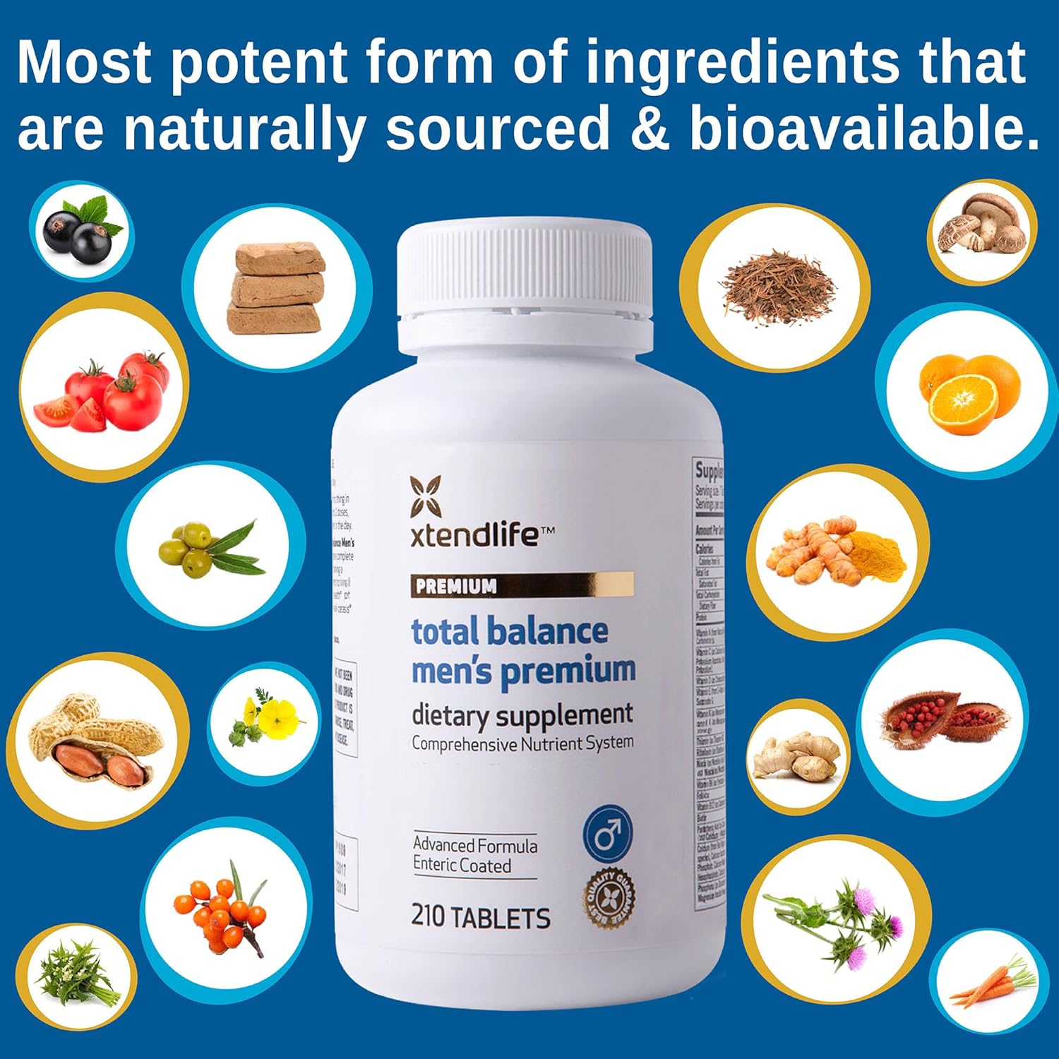 Xtendlife Total Balance Multivitamínico Premium para Hombres - 90+ Nutrientes - 30 Días
