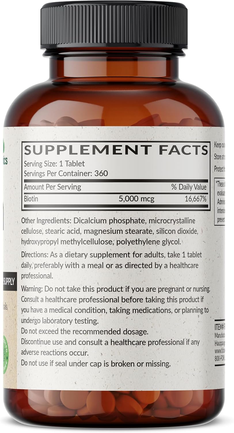 Futurebiotics Biotin 5000 MCG - 360 Comprimidos Vegetarianos