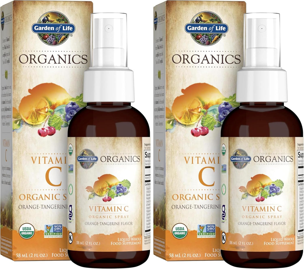 Garden of Life Organics Spray de Vitamina C con Amla Berry - Sabor Naranja Mandarina, 60 ml