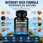 TM NATURALS - Sea Moss con Aceite de Nigella, Vitamina C, Ashwagandha y Cúrcuma, 60 Cápsulas Veganas + Pastillero Gratis