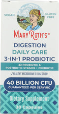 MaryRuth Organics Daily Care Digestion 3-in-1 Cápsulas, 40B UFC, 30 ct