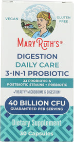 MaryRuth Organics Daily Care Digestion 3-in-1 Cápsulas, 40B UFC, 30 ct