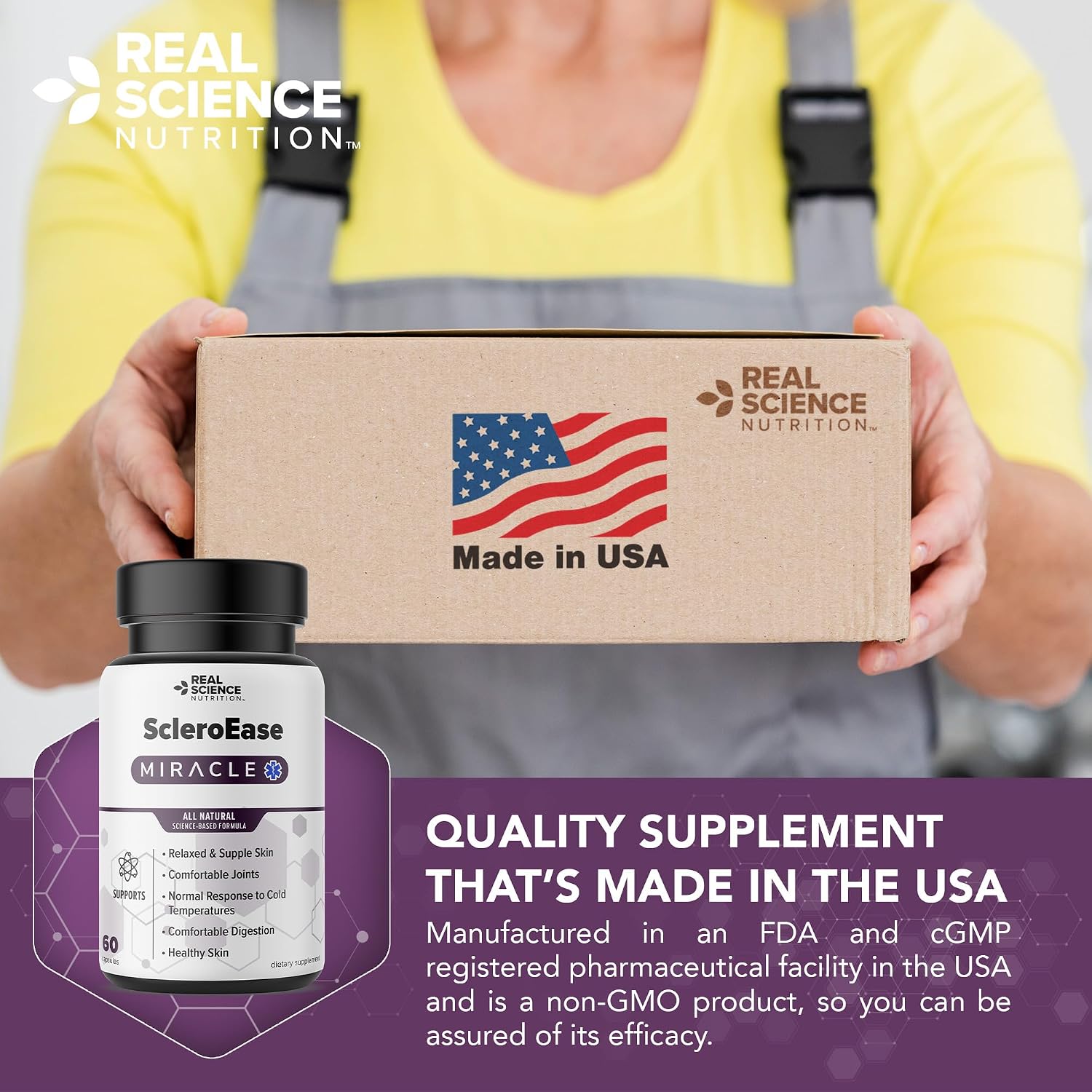Real Science Nutrition ScleroEase - Complejo de vitaminas y minerales para apoyo en esclerodermia