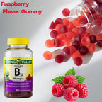 Spring Valley Vitamina B12 500 mcg Gominolas Sabor Frambuesa - 200 unidades