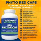 LifeSource Vitamins Red Phyto Foods - 38 Ingredientes Sinérgicos - Superalimento Antioxidante