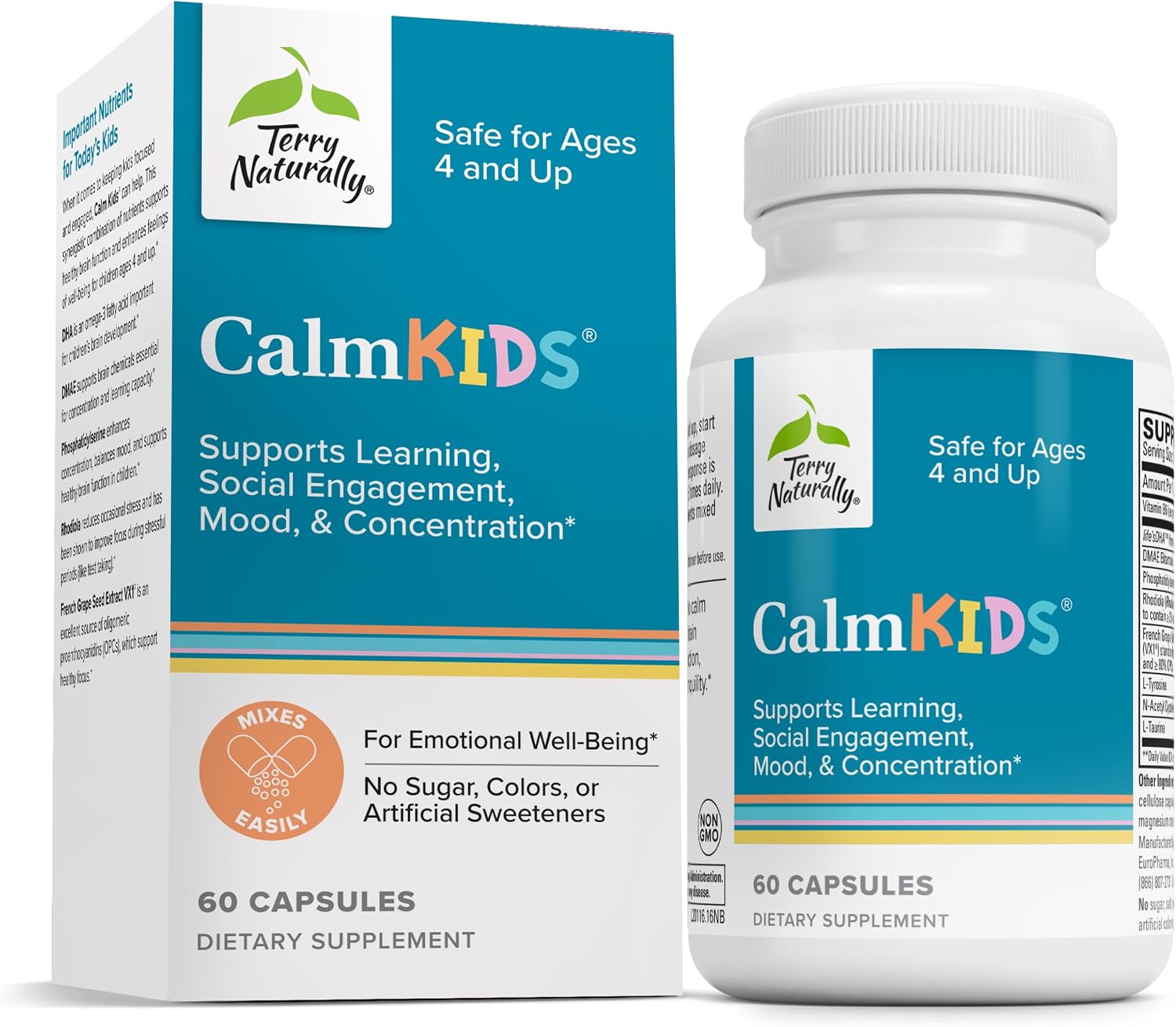 Terry Naturally Calm Kids - Suplemento para la calma infantil - 60 cápsulas