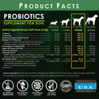Deluxe Naturals Probiotic Soft Chews for Dogs – 360 masticables (4 x 90ct) – Apoyo Digestivo e Inmunitario con 9 Probióticos, 8 Enzimas, 2 Prebióticos y 5 Nutrientes Esenciales – Sabor a Pollo