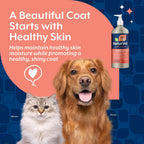 NaturVet – Salmon Oil Skin & Coat with Omegas | Natural Source of Omega-3 and 6 | for Dogs and Cats (473 ml)