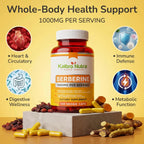 Berberina HCL 1000mg - Suplemento de Berberina, Vegano y Sin Gluten (120 Cápsulas)
