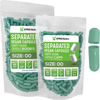 XPRS Nutra Cápsulas Veganas Vacías Tamaño 00 Separadas - 500 Unidades (Verde Salvia)