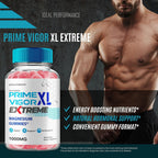 Prime Vigor XL Extreme Gummies - Gomitas de apoyo al rendimiento para hombres (5 paquetes)