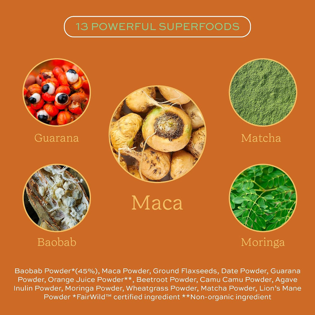 Aduna Organic Energy Superfood Blend - Mezcla de superalimentos orgánicos, 250 g