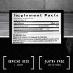 BEYOND RAW Chemistry Labs HMB Powder - Polvo de HMB para Rendimiento y Recuperación, 30 Servicios