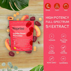 Reprise Jujube Seeds in Daily Gummies, 300 mg Full-Spectrum Jujube Seeds, Vegan, Gelatin Free, Peach Flavored, 40 Gummies