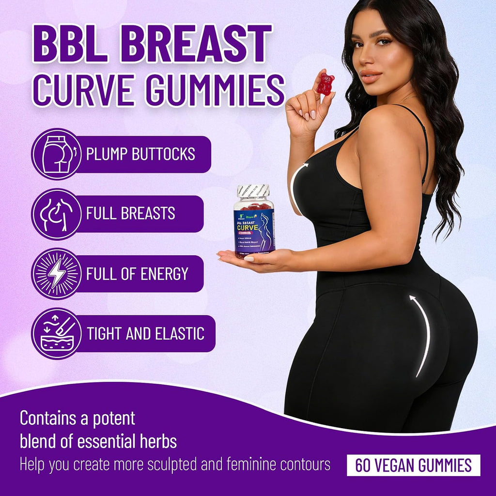 BBL Breast Curve Gummies, 60 Gominolas | Wins Town