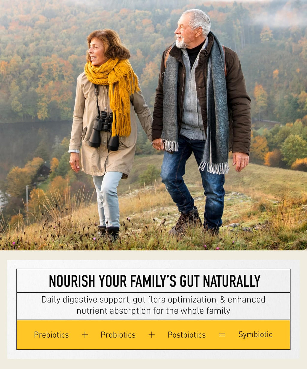 Your Flora Probiotic Family – Probióticos No-GMO con Soja Fermentada, Plátano y Arándano – 60 Cápsulas – Living Alchemy