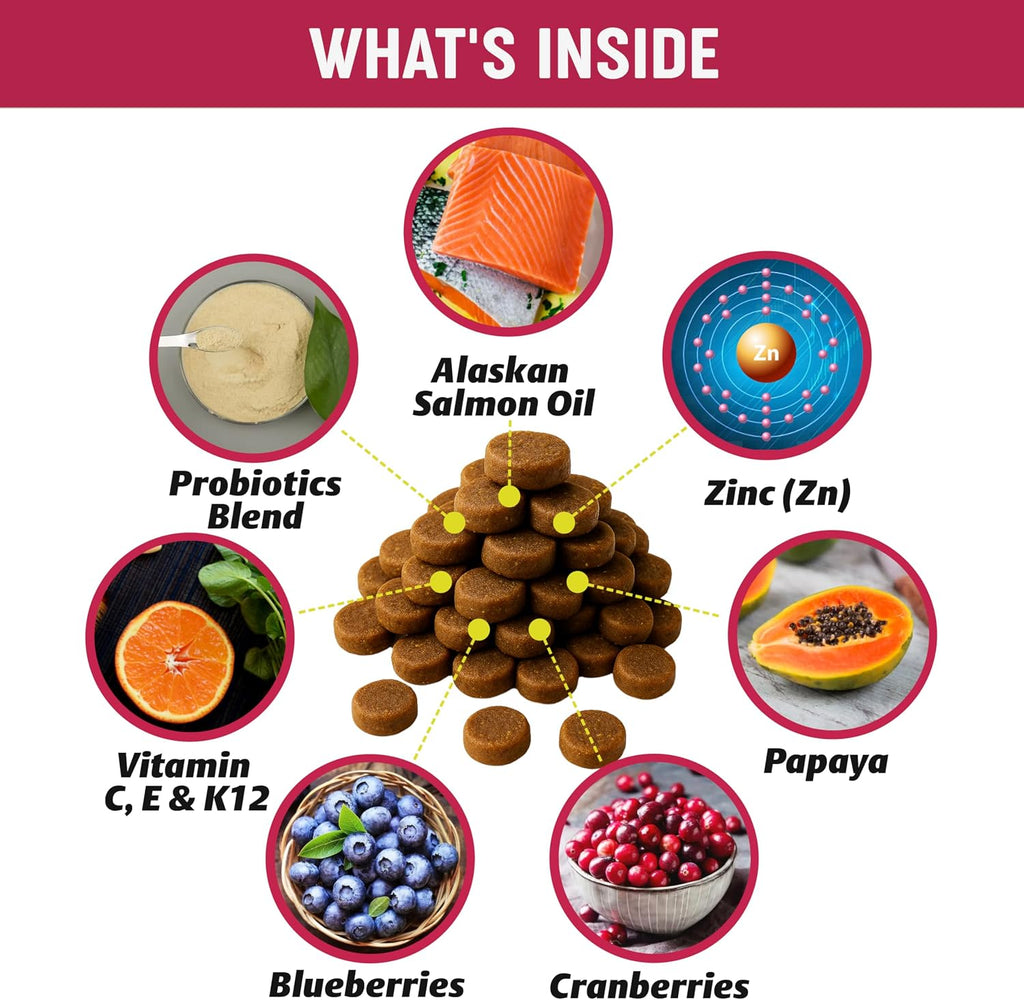PAWMID Multivitamínicos Masticables para Perros con Probióticos - 140 Golosinas