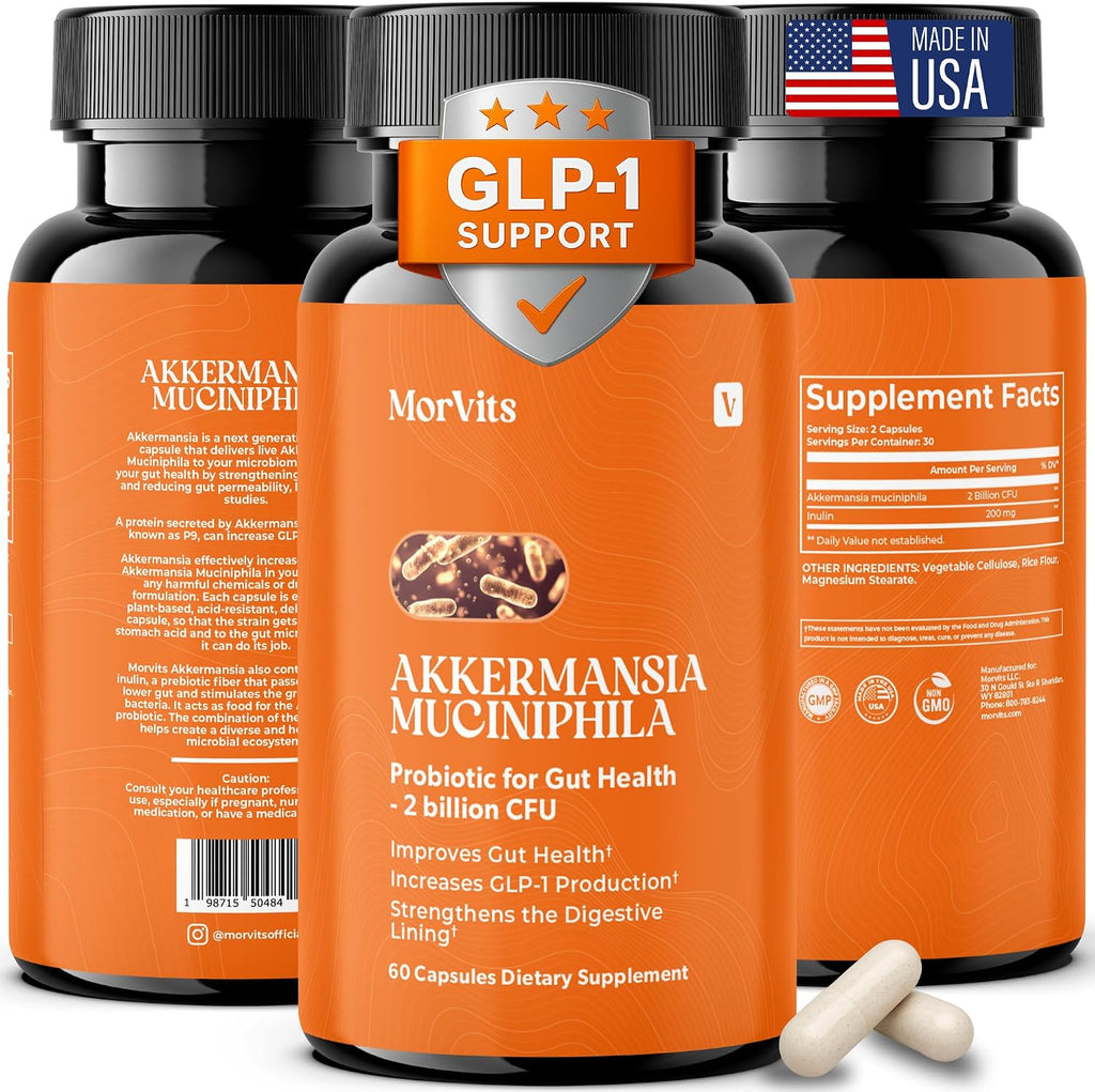 Akkermansia Probiótico con Inulina, 60 Cápsulas - Salud Intestinal y Metabolismo
