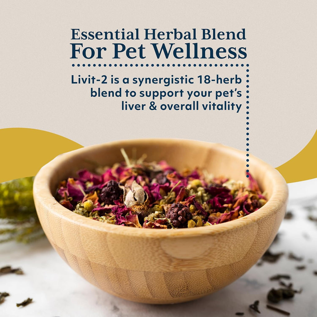 Ayush Pet Livit-2 - Suplemento Hepático Natural para Mascotas (90 Dosis)