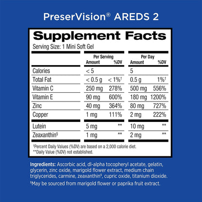 Preservision AREDS2 Fórmula, 120 Cápsulas – Vitamina C (500 mg): Contribuye a la protección de las células frente – Image 6