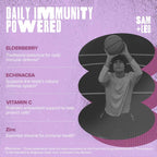 SAM+LEO Gominolas de defensas para niños y adolescentes – Saúco, equinácea, zinc y vitamina C – Sabor a bayas (60 unidades)